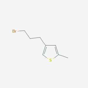 molecular formula C8H11BrS B13188361 4-(3-Bromopropyl)-2-methylthiophene CAS No. 1093173-58-0