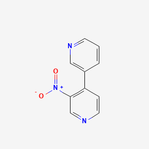 molecular formula C10H7N3O2 B13188384 3'-Nitro-3,4'-bipyridine 