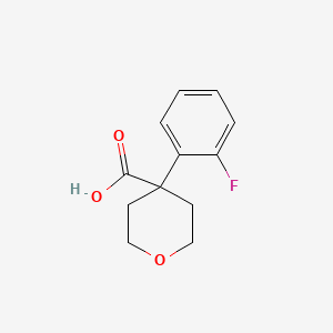 molecular formula C12H13FO3 B1318840 4-(2-Fluorophenyl)tetrahydro-2H-pyran-4-carboxylic acid CAS No. 889939-77-9
