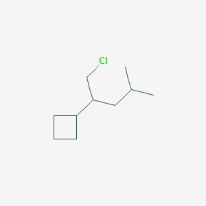 molecular formula C10H19Cl B13188404 (1-Chloro-4-methylpentan-2-yl)cyclobutane 