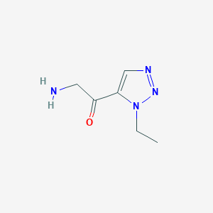 molecular formula C6H10N4O B13188410 2-Amino-1-(1-ethyl-1H-1,2,3-triazol-5-yl)ethan-1-one 