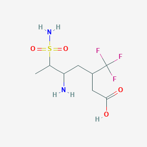 5-Amino-6-sulfamoyl-3-(trifluoromethyl)heptanoic acid