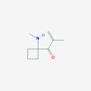 molecular formula C9H15NO B13188416 2-Methyl-1-[1-(methylamino)cyclobutyl]prop-2-en-1-one 