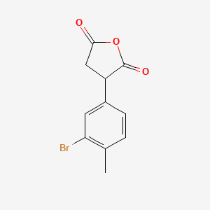 molecular formula C11H9BrO3 B13188437 3-(3-Bromo-4-methylphenyl)oxolane-2,5-dione 