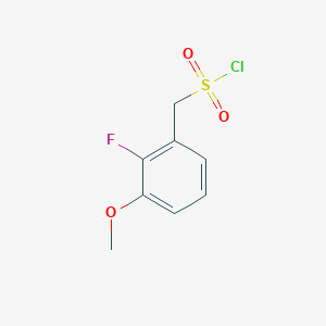 molecular formula C8H8ClFO3S B13188451 (2-Fluoro-3-methoxyphenyl)methanesulfonyl chloride 