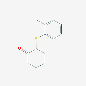 molecular formula C13H16OS B13188476 2-[(2-Methylphenyl)sulfanyl]cyclohexan-1-one 