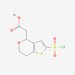 2-[2-(chlorosulfonyl)-4H,6H,7H-thieno[3,2-c]pyran-4-yl]acetic acid