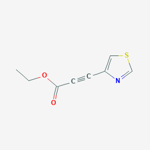 molecular formula C8H7NO2S B13188517 Ethyl 3-(1,3-thiazol-4-yl)prop-2-ynoate 