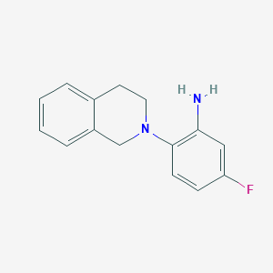 molecular formula C15H15FN2 B1318853 2-[3,4-二氢-2(1H)-异喹啉基]-5-氟苯胺 CAS No. 937597-72-3