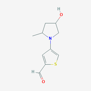 4-(4-Hydroxy-2-methylpyrrolidin-1-yl)thiophene-2-carbaldehyde