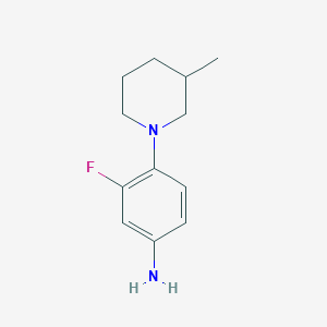 molecular formula C12H17FN2 B1318856 3-Fluoro-4-(3-methylpiperidin-1-yl)aniline CAS No. 937597-19-8