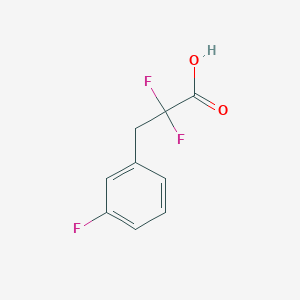 molecular formula C9H7F3O2 B13188562 2,2-Difluoro-3-(3-fluorophenyl)propanoic acid 