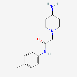 molecular formula C14H21N3O B1318858 2-(4-aminopiperidin-1-yl)-N-(4-methylphenyl)acetamide CAS No. 952906-62-6