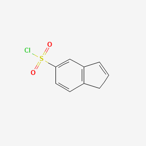 molecular formula C9H7ClO2S B13188583 1H-Indene-5-sulfonyl chloride 