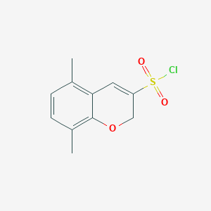 molecular formula C11H11ClO3S B13188584 5,8-dimethyl-2H-chromene-3-sulfonyl chloride 