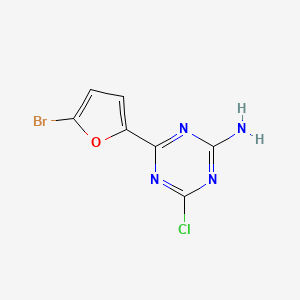 4-(5-Bromofuran-2-YL)-6-chloro-1,3,5-triazin-2-amine