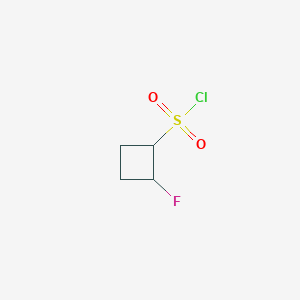 molecular formula C4H6ClFO2S B13188603 2-Fluorocyclobutane-1-sulfonyl chloride 