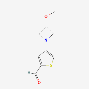 molecular formula C9H11NO2S B13188614 4-(3-Methoxyazetidin-1-yl)thiophene-2-carbaldehyde 