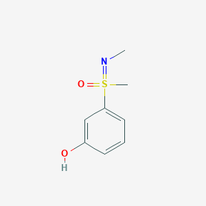 molecular formula C8H11NO2S B13188625 3-[Methyl(methylimino)oxo-lambda6-sulfanyl]phenol 