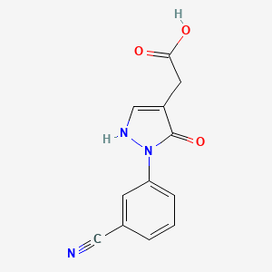 2-[2-(3-Cyanophenyl)-3-oxo-2,3-dihydro-1H-pyrazol-4-yl]acetic acid