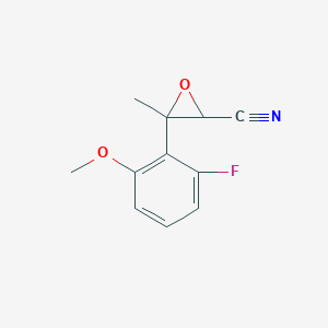 molecular formula C11H10FNO2 B13188643 3-(2-Fluoro-6-methoxyphenyl)-3-methyloxirane-2-carbonitrile 