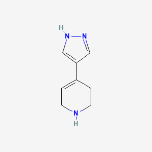 molecular formula C8H11N3 B13188656 4-(1H-pyrazol-4-yl)-1,2,3,6-tetrahydropyridine 