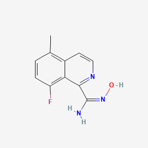 molecular formula C11H10FN3O B13188669 (E)-8-Fluoro-N'-hydroxy-5-methylisoquinoline-1-carboximidamide 