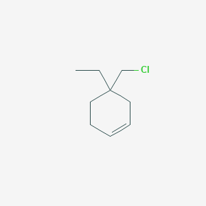 molecular formula C9H15Cl B13188700 4-(Chloromethyl)-4-ethylcyclohex-1-ene 