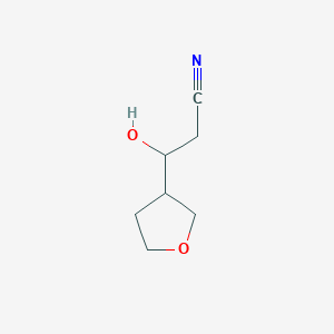 3-Hydroxy-3-(oxolan-3-YL)propanenitrile