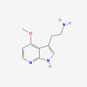 molecular formula C10H13N3O B13188753 2-{4-methoxy-1H-pyrrolo[2,3-b]pyridin-3-yl}ethan-1-amine 