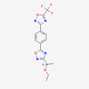 3-(1-Ethoxyethyl)-5-{4-[5-(trifluoromethyl)-1,2,4-oxadiazol-3-yl]phenyl}-1,2,4-oxadiazole