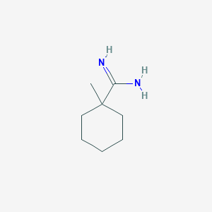 molecular formula C8H16N2 B13188766 1-Methylcyclohexane-1-carboximidamide 