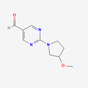 2-(3-Methoxypyrrolidin-1-yl)pyrimidine-5-carbaldehyde