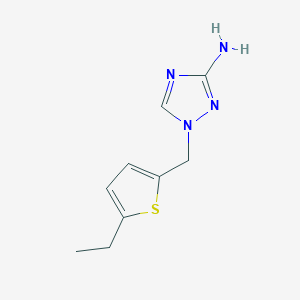 molecular formula C9H12N4S B13188797 1-[(5-Ethylthiophen-2-YL)methyl]-1H-1,2,4-triazol-3-amine 