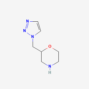 molecular formula C7H12N4O B13188814 2-[(1H-1,2,3-Triazol-1-yl)methyl]morpholine 