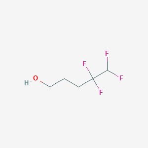 molecular formula C5H8F4O B13188862 4,4,5,5-Tetrafluoropentan-1-ol 