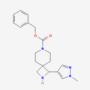 molecular formula C19H24N4O2 B13188905 Benzyl 1-(1-methyl-1H-pyrazol-4-yl)-2,7-diazaspiro[3.5]nonane-7-carboxylate 