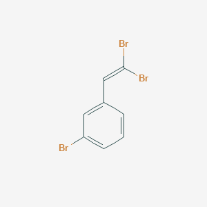 molecular formula C8H5Br3 B13188908 1-Bromo-3-(2,2-dibromoethenyl)benzene 