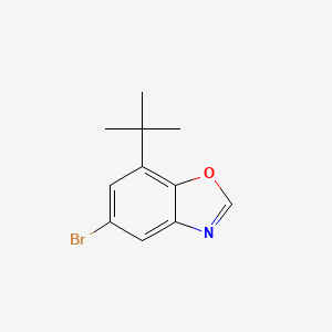 molecular formula C11H12BrNO B13188943 5-Bromo-7-tert-butyl-1,3-benzoxazole 