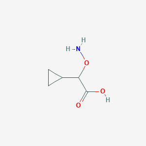 molecular formula C5H9NO3 B13188950 2-(Aminooxy)-2-cyclopropylacetic acid 