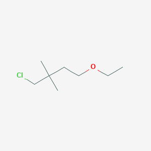 molecular formula C8H17ClO B13188955 1-Chloro-4-ethoxy-2,2-dimethylbutane 