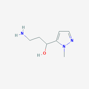 3-amino-1-(1-methyl-1H-pyrazol-5-yl)propan-1-ol