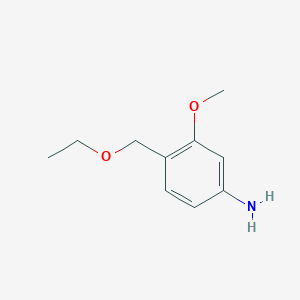 molecular formula C10H15NO2 B13189010 4-(Ethoxymethyl)-3-methoxyaniline 