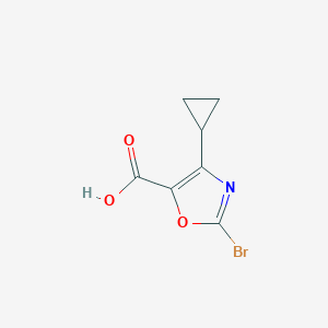 molecular formula C7H6BrNO3 B13189018 2-Bromo-4-cyclopropyl-1,3-oxazole-5-carboxylic acid 