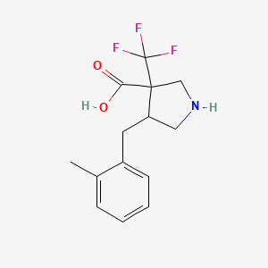 4-[(2-Methylphenyl)methyl]-3-(trifluoromethyl)pyrrolidine-3-carboxylic acid