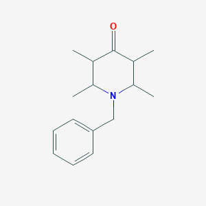 molecular formula C16H23NO B13189030 1-Benzyl-2,3,5,6-tetramethylpiperidin-4-one 