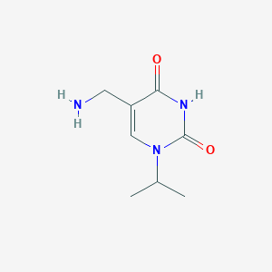 molecular formula C8H13N3O2 B13189035 5-(Aminomethyl)-1-(propan-2-yl)-1,2,3,4-tetrahydropyrimidine-2,4-dione 