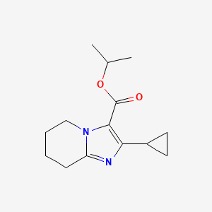 Propan-2-yl 2-cyclopropyl-5H,6H,7H,8H-imidazo[1,2-a]pyridine-3-carboxylate