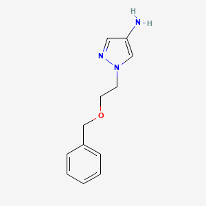 molecular formula C12H15N3O B13189085 1-[2-(Benzyloxy)ethyl]-1H-pyrazol-4-amine 