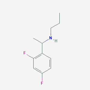 molecular formula C11H15F2N B13189115 [1-(2,4-Difluorophenyl)ethyl](propyl)amine 